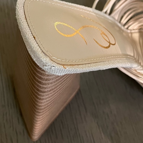 NWT SAM EDELMAN | CREAM LAURETTE WOVEN FAUX LEATHER SUMMER MULE HEELS | SIZE 8 - Picture 15 of 15